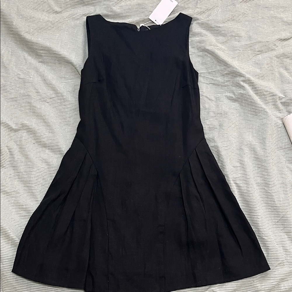 NWT Mango Black Drop waist Sleeveless Dress